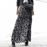 Jupe Leopard Longue à Imprimé Bleu | Leopard Plus