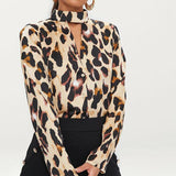 Chemisier Leopard Ras-du-Cou | Leopard Plus
