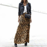 Jupe Leopard Longue à Imprimé Marron | Leopard Plus