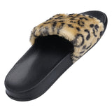 Claquettes Leopard en Lanière et Fourrure | Leopard Plus