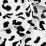 Chemisier Leopard Noir et Blanc Fleuri | Leopard Plus