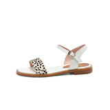 Sandales Leopard Tropéziennes Blanches Top | Leopard Plus