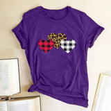 T Shirt Blanc Leopard Coeur