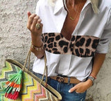 Chemise Leopard sur Fond Blanc | Leopard Plus