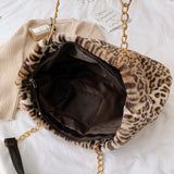 Intérieur Sac à Main Leopard Cabas en Fausse Fourrure | Leopard Plus