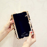 Interieur Pochette Leopard à Strass de Soirée | Leopard Plus