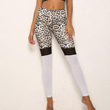 Legging Leopard à Bas Blanc Jambes | Leopard Plus