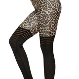 Legging Leopard à Bas Noir Jambes | Leopard Plus