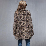 Manteau Léopard Fausse Fourrure de Dos | Leopard Plus