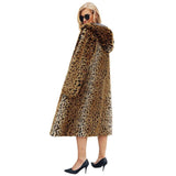 Manteau Léopard Fourrure Oversize de Dos | Leopard Plus