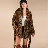 Manteau Léopard à Fourrure Ample Femme | Leopard Plus
