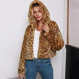Manteau Leopard en Fourrure et Capuche | Leopard Plus