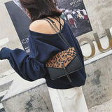 Pochette Leopard Noire - Marron | Leopard Plus