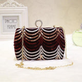 Pochette Leopard à Strass de Soirée - Marron | Leopard Plus