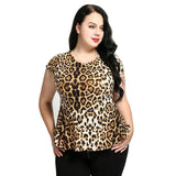 Profil Top Leopard Grande Taille et Manche Courte | Leopard Plus
