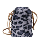Sac Leopard en Peluche Bleu | Leopard Plus
