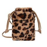 Sac Leopard en Peluche Marron | Leopard Plus