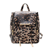 Sac à Doc Leopard en Cuir & Fermoir Doré Kaki | Leopard Plus