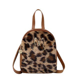Sac à Dos Leopard en Fausse Fourrure - Marron | Leopard Plus