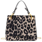 Sac à Main Leopard Bandoulière Marron | Leopard Plus