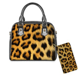 Sac à Main Leopard Demi Saison Jaune + Pochette | Leopard Plus