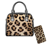 Sac à Main Leopard Demi Saison Marron + Pochette | Leopard Plus