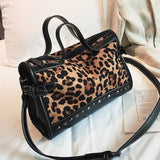 Sac à Main Leopard Noir Stylé | Leopard Plus