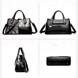 Sac à Main Leopard en Cuir de Luxe Noir 4 Faces | Leopard Plus