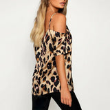 Top Leopard Bretelle Fine de Dos | Leopard Plus