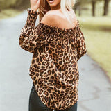 Top Leopard Épaules Dénudées de Dos | Leopard Plus