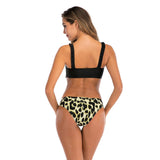 Bikini Leopard Haut Noir | Leopard Plus