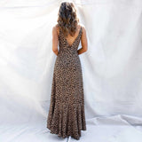 Vue de Dos Robe Leopard Boheme Femme | Leopard Plus