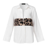 Chemise Leopard sur Fond Blanc | Leopard Plus