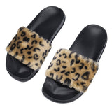 Claquette Leopard Lanière et Fausse Fourrure | Leopard Plus