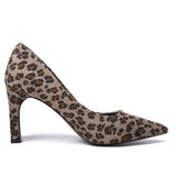 Escarpins Leopard à Talons Carrés | Leopard Plus