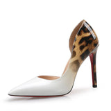 Escarpins Leopard Asymétriques Vernis | Leopard Plus