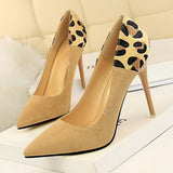 Escarpins Leopard Bicolore en Daim | Leopard Plus