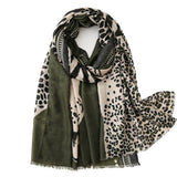 Foulard Leopard à Motif Vert | Leopard Plus