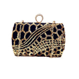 Pochette Leopard à Strass de Soirée