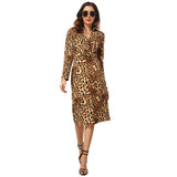 Robe Leopard Cache Cœur à Manches Longues | Leopard Plus