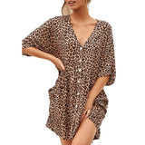 Robe Leopard Fluide et Mi Longue | Leopard Plus