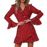 Robe Leopard Rouge et Noir | Leopard