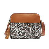 Sac à Main Leopard Bicolore - Marron