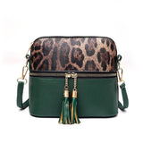 Sac à Main Leopard Bicolore Vert | Leopard Plus