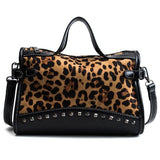 Sac à Main Leopard Noir | Leopard Plus