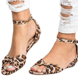 Sandales en Daim Plates Leopard | Leopard Plus