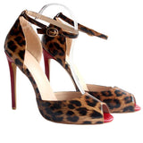 Sandales Leopard à Talon Rouge | Leopard Plus