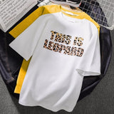 Tee Shirt Blanc Leopard This Is | Leopard Plus