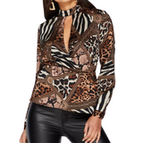 Chemisier Leopard en Tâches Discontinues | Leopard Plus