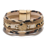 Bracelet Leopard Multi Lianes Kaki